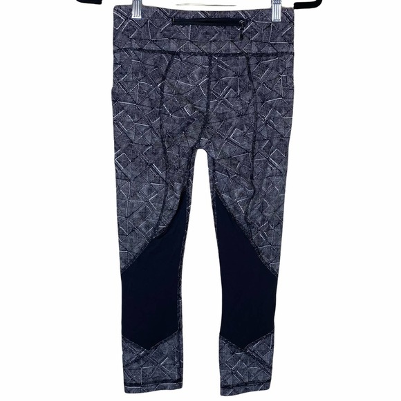 Lululemon Pace Rival Crop in n Formation Alpine White Black (22") sz 4 - Picture 3 of 6